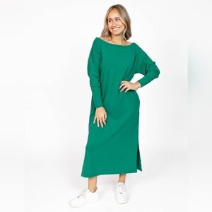 Smash + Tess  ALL DAY MIDI DRESS IN HOLLY GREEN